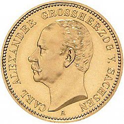 Large Obverse for 20 Mark 1896 coin