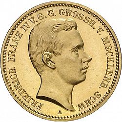 Large Obverse for 20 Mark 1901 coin