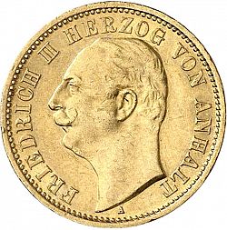 Large Obverse for 20 Mark 1904 coin
