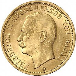 Large Obverse for 20 Mark 1913 coin