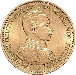 Large Obverse for 20 Mark 1915 coin