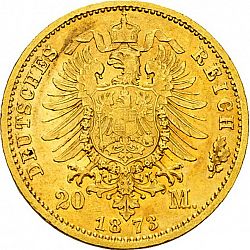 Large Reverse for 20 Mark 1873 coin