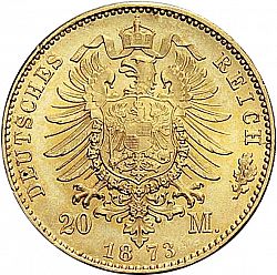 Large Reverse for 20 Mark 1873 coin