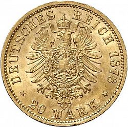 Large Reverse for 20 Mark 1878 coin