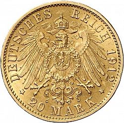 Large Reverse for 20 Mark 1912 coin