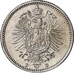 Large Reverse for 20 Pfenning 1873 coin