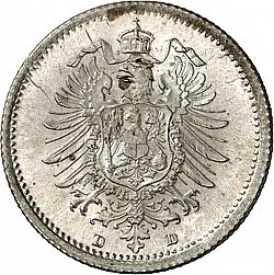 Large Reverse for 20 Pfenning 1875 coin