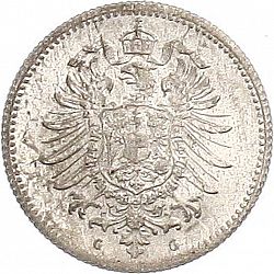Large Reverse for 20 Pfenning 1875 coin