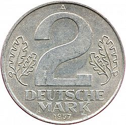 Large Reverse for 2 Mark 1957 coin