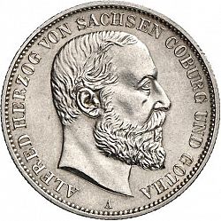 Large Obverse for 2 Mark 1895 coin