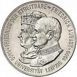 Large Obverse for 2 Mark 1909 coin