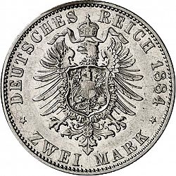 Large Reverse for 2 Mark 1884 coin