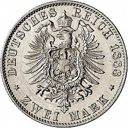 Large Reverse for 2 Mark 1888 coin
