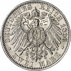 Large Reverse for 2 Mark 1896 coin