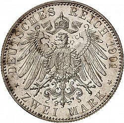Large Reverse for 2 Mark 1901 coin