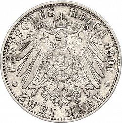 Large Reverse for 2 Mark 1901 coin