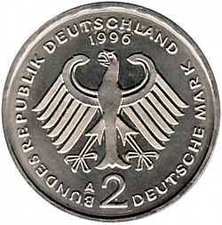 Large Obverse for 2 Mark 1996 coin