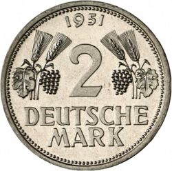 Large Reverse for 2 Mark 1951 coin