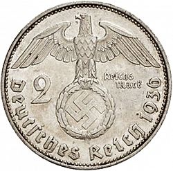 Large Obverse for 2 Reichsmark 1936 coin