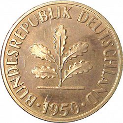 Large Obverse for 2 Pfennig 1950 coin