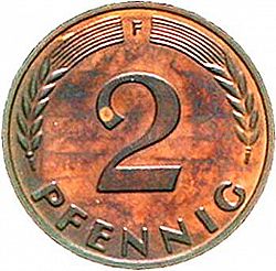Large Obverse for 2 Pfennig 1959 coin