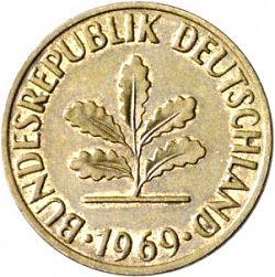 Large Obverse for 2 Pfennig 1969 coin