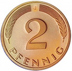 Large Reverse for 2 Pfennig 2001 coin