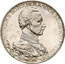 Large Obverse for 3 Mark 1913 coin