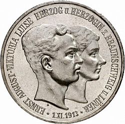 Large Obverse for 3 Mark 1915 coin