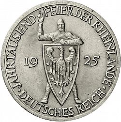 Large Obverse for 3 Reichsmark 1925 coin
