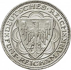 Large Obverse for 3 Reichsmark 1927 coin