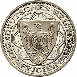 Large Obverse for 3 Reichsmark 1931 coin