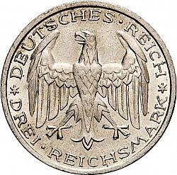 Large Reverse for 3 Reichsmark 1927 coin