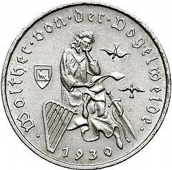 Large Reverse for 3 Reichsmark 1930 coin