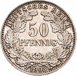 Large Obverse for 50 Pfenning 1903 coin