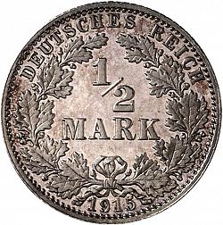 Large Obverse for 1/2 Mark 1915 coin