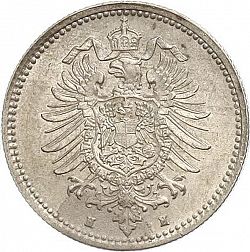 Large Reverse for 50 Pfenning 1875 coin