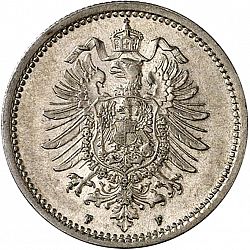 Large Reverse for 50 Pfenning 1876 coin