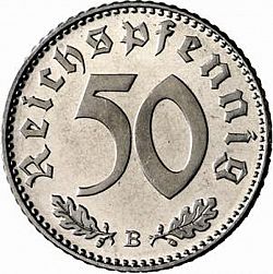 Large Reverse for 50 Reichspfenning 1943 coin