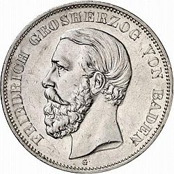 Large Obverse for 5 Mark 1902 coin