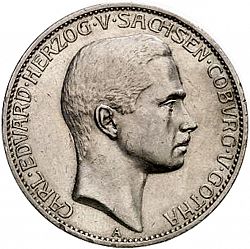 Large Obverse for 5 Mark 1907 coin
