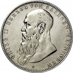 Large Obverse for 5 Mark 1908 coin