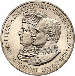 Large Obverse for 5 Mark 1909 coin