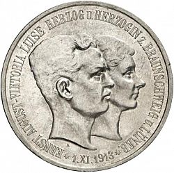 Large Obverse for 5 Mark 1915 coin