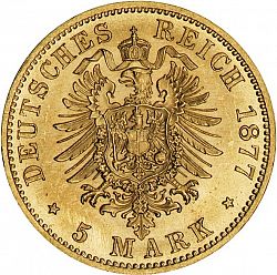 Large Reverse for 5 Mark 1877 coin
