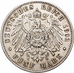 Large Reverse for 5 Mark 1902 coin