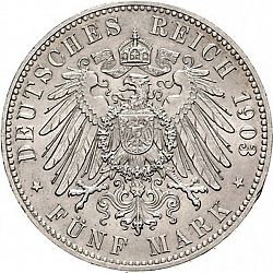 Large Reverse for 5 Mark 1903 coin