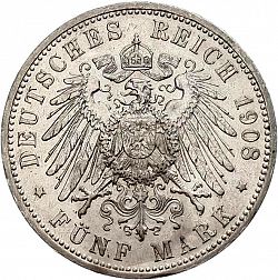 Large Reverse for 5 Mark 1908 coin