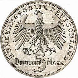 Large Obverse for 5 Mark 1955 coin
