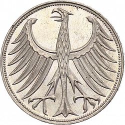 Large Obverse for 5 Mark 1960 coin